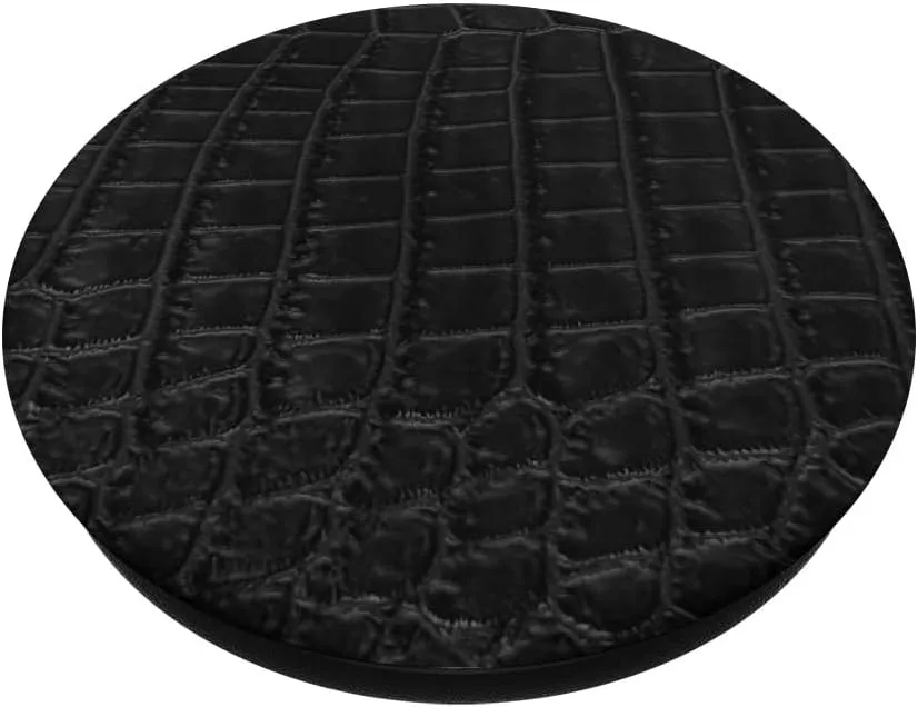 Luxury Black Faux Alligator / Crocodile Skin PopSockets PopGrip: Swappable Grip for Phones & Tablets PopSockets Adhesive PopGrip