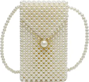 Luxury Pearl Chain Bag Purse, Shoulder Crossbody Evening Bag for Party