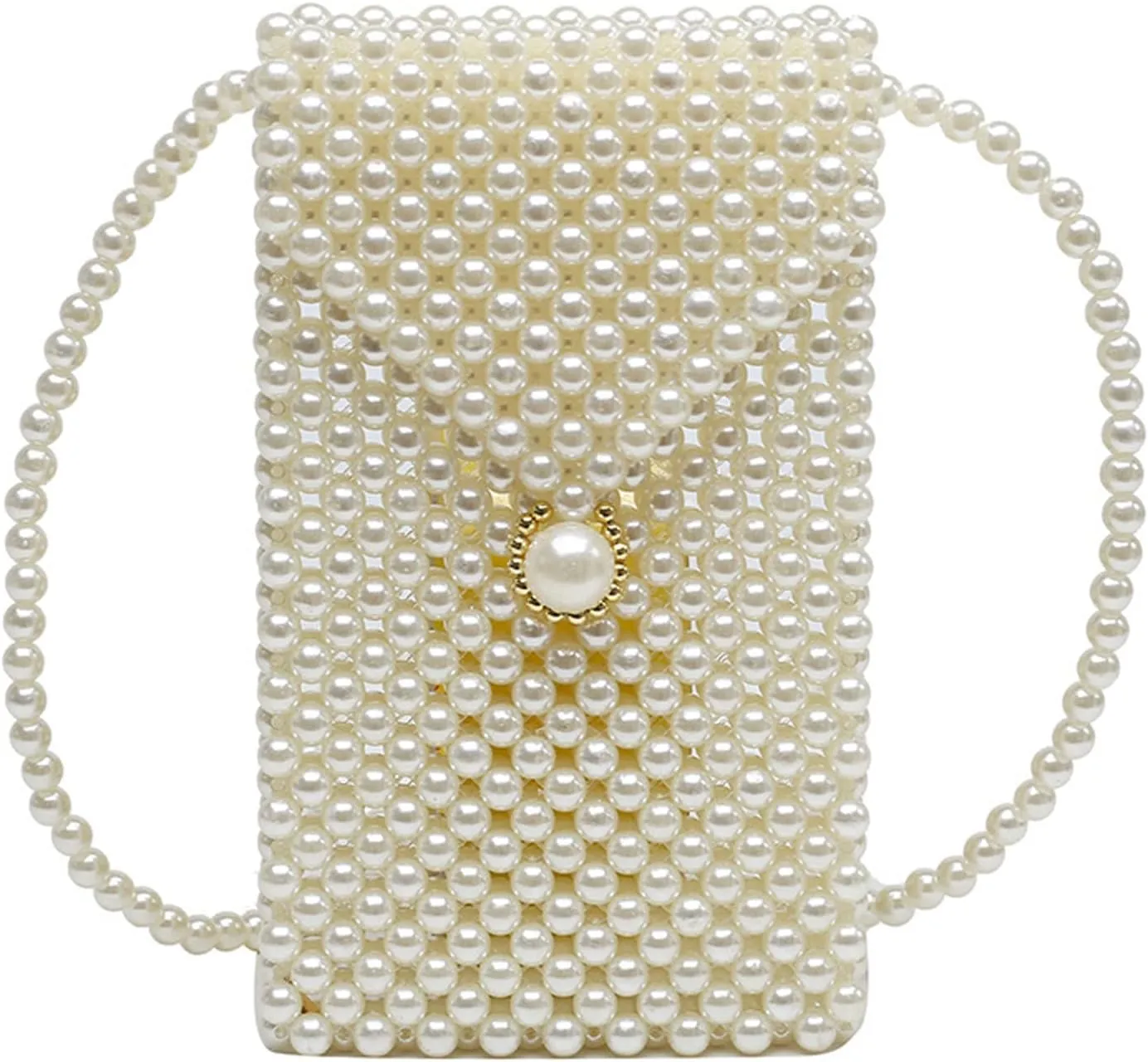 Luxury Pearl Chain Bag Purse, Shoulder Crossbody Evening Bag for Party