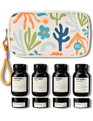 MAISONOVO Travel Bottles for Toiletries, TSA Approved, Leak Proof Refillable, Travel Size Containers and Bottles with Water Proof Toiletry Bag - Orange Pouch