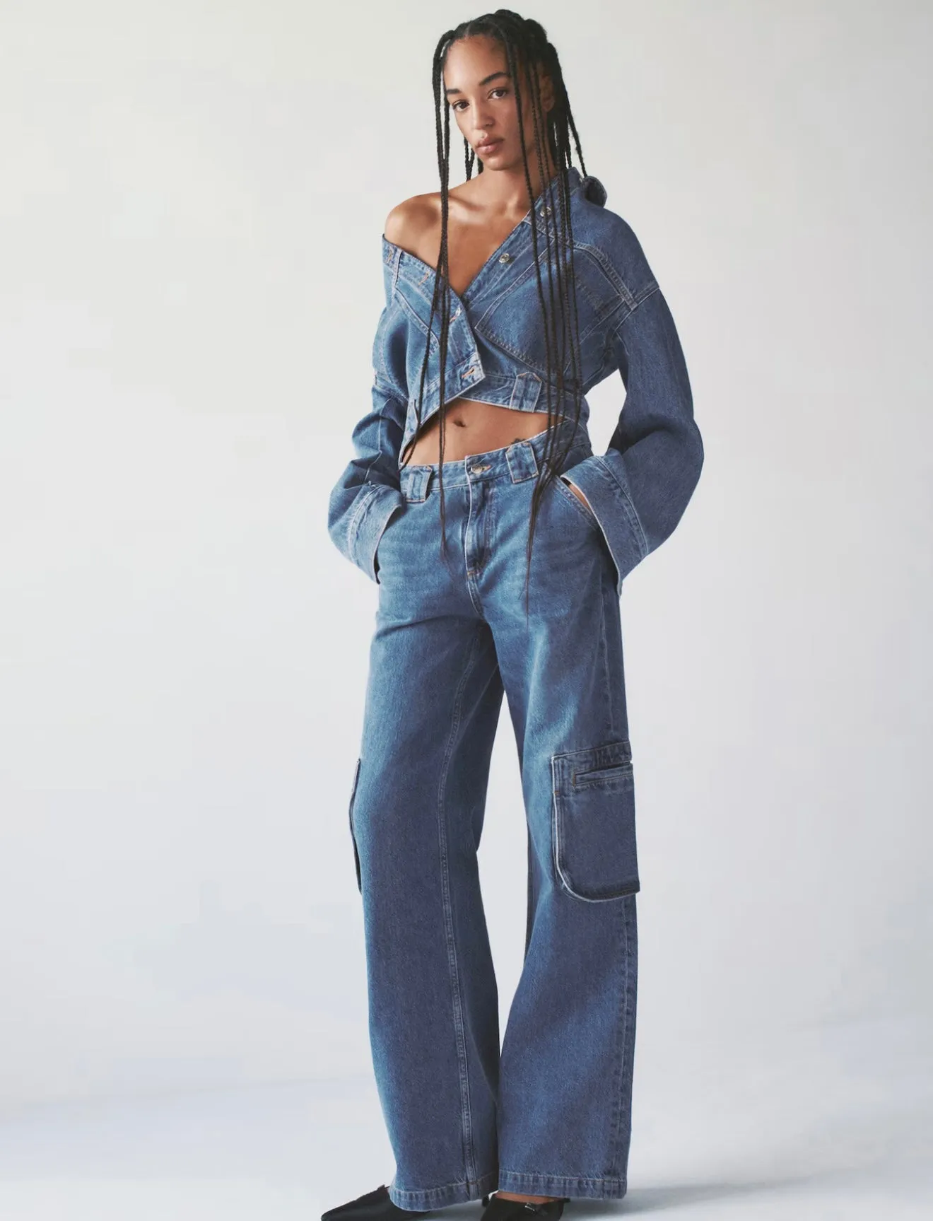 MANGO - MULTI-POCKET CARGO JEANS