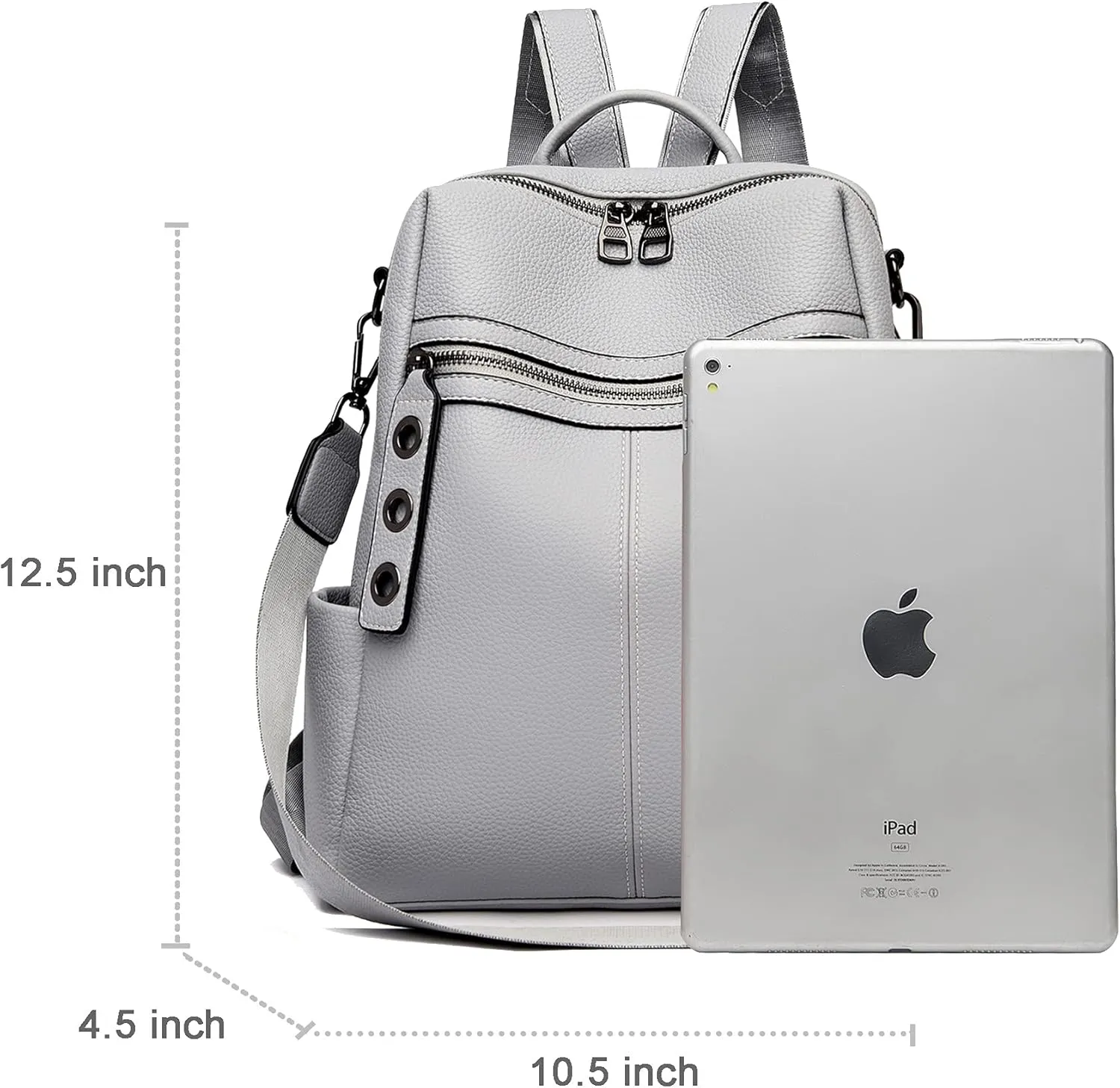 Maxoner Backpack Purse for Women Fashion Genuine Leather Convertible Shoulder Handbag Travel Bag Satchel Rucksack Ladies Bag