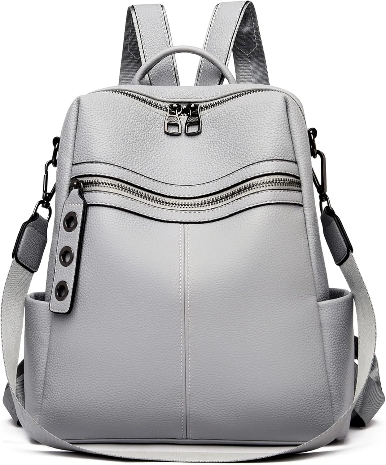 Maxoner Backpack Purse for Women Fashion Genuine Leather Convertible Shoulder Handbag Travel Bag Satchel Rucksack Ladies Bag