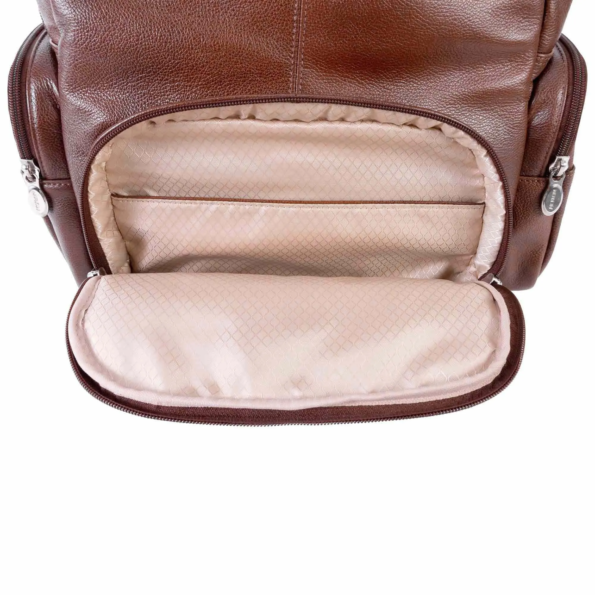 McKlein USA Cumberland 15" Leather Dual Compartment Laptop Backpack