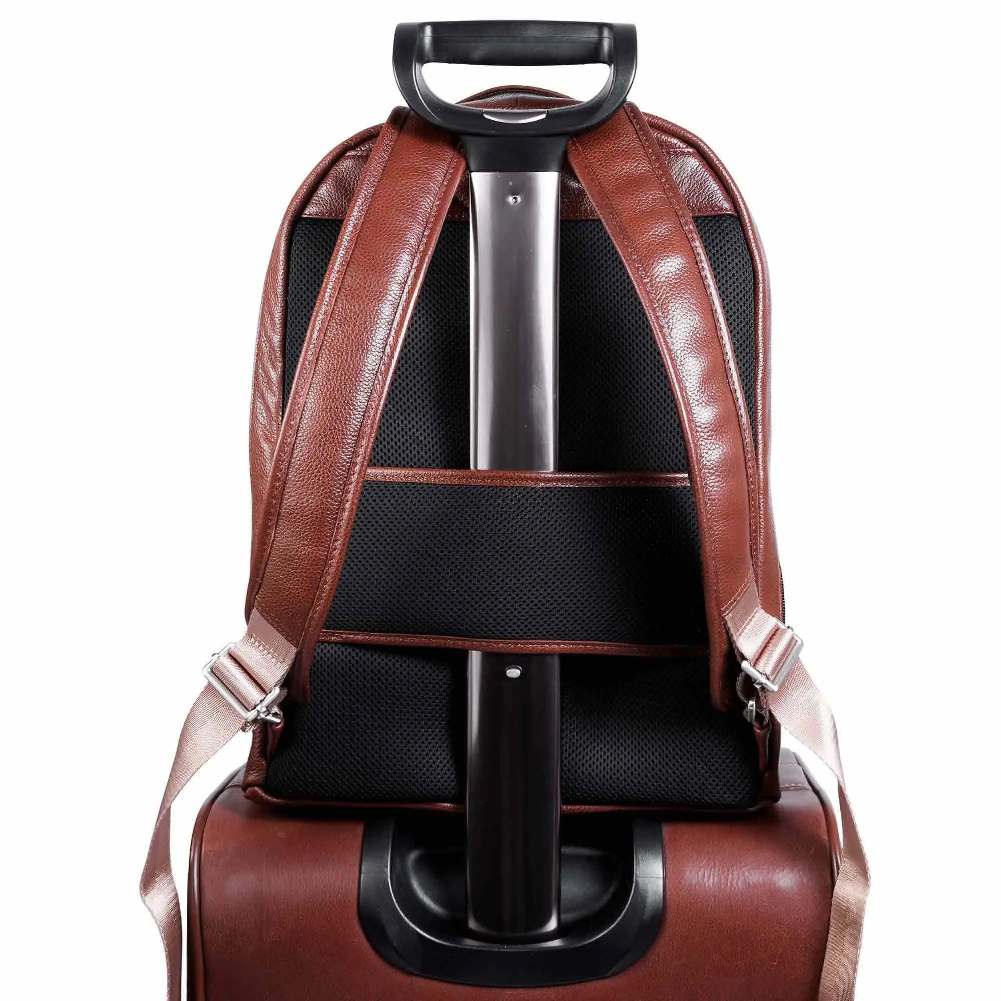 McKlein USA Parker 15" Leather Dual Compartment Laptop Backpack