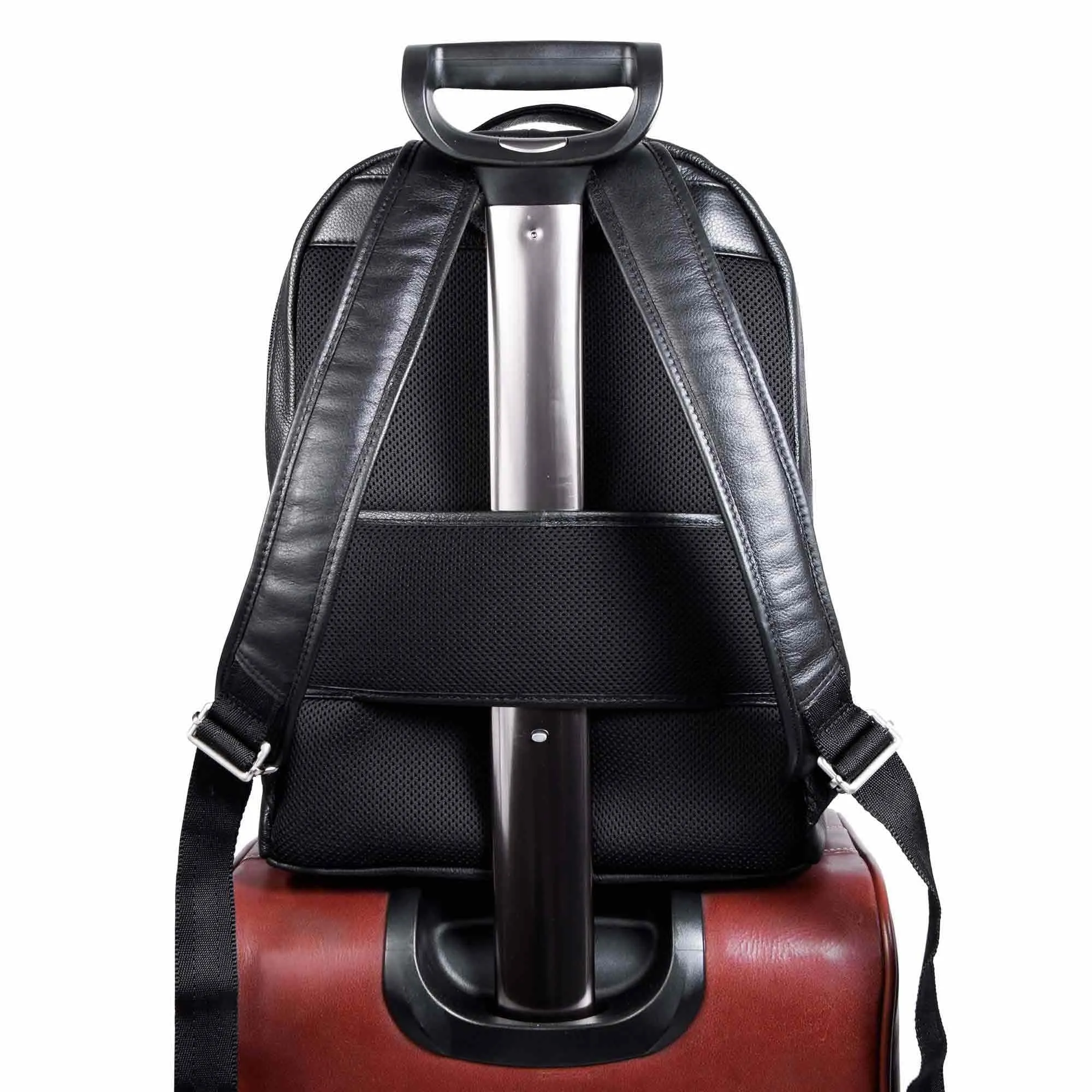 McKlein USA Parker 15" Leather Dual Compartment Laptop Backpack