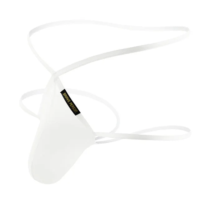 Men Briefs Thongs Pouch Mesh Transparent Underwear
