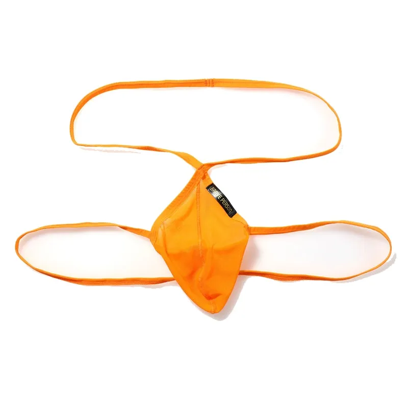 Men Briefs Thongs Pouch Mesh Transparent Underwear