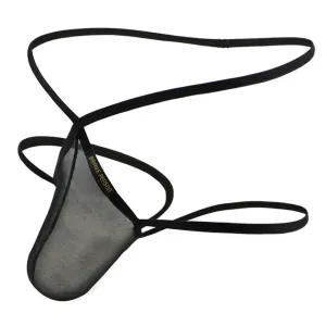 Men Briefs Thongs Pouch Mesh Transparent Underwear