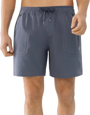 Men's 7" Quick Dry Stretch Hiking Shorts for Running Fishing and Outdoor Adventure with Multi Pockets
