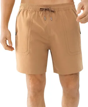 Men's 7" Quick Dry Stretch Hiking Shorts for Running Fishing and Outdoor Adventure with Multi Pockets