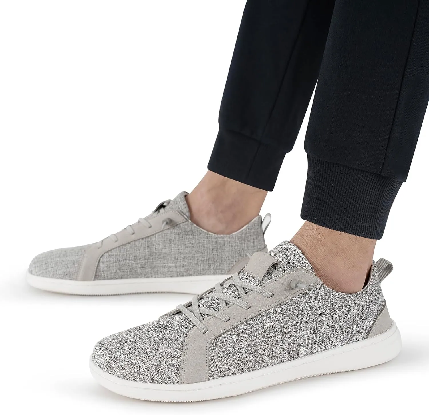 Men's Barefoot Wide Toe Box Shoes - Minimalist Barefoot Shoes with Zero Drop Sole Extra Wide Slip on Walking Shoes for Men