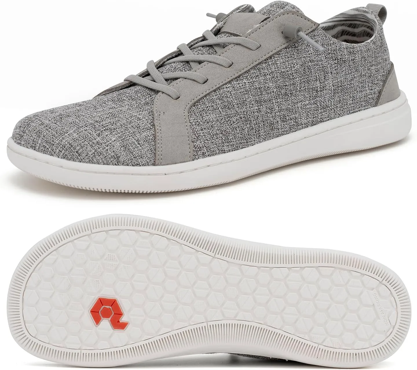 Men's Barefoot Wide Toe Box Shoes - Minimalist Barefoot Shoes with Zero Drop Sole Extra Wide Slip on Walking Shoes for Men