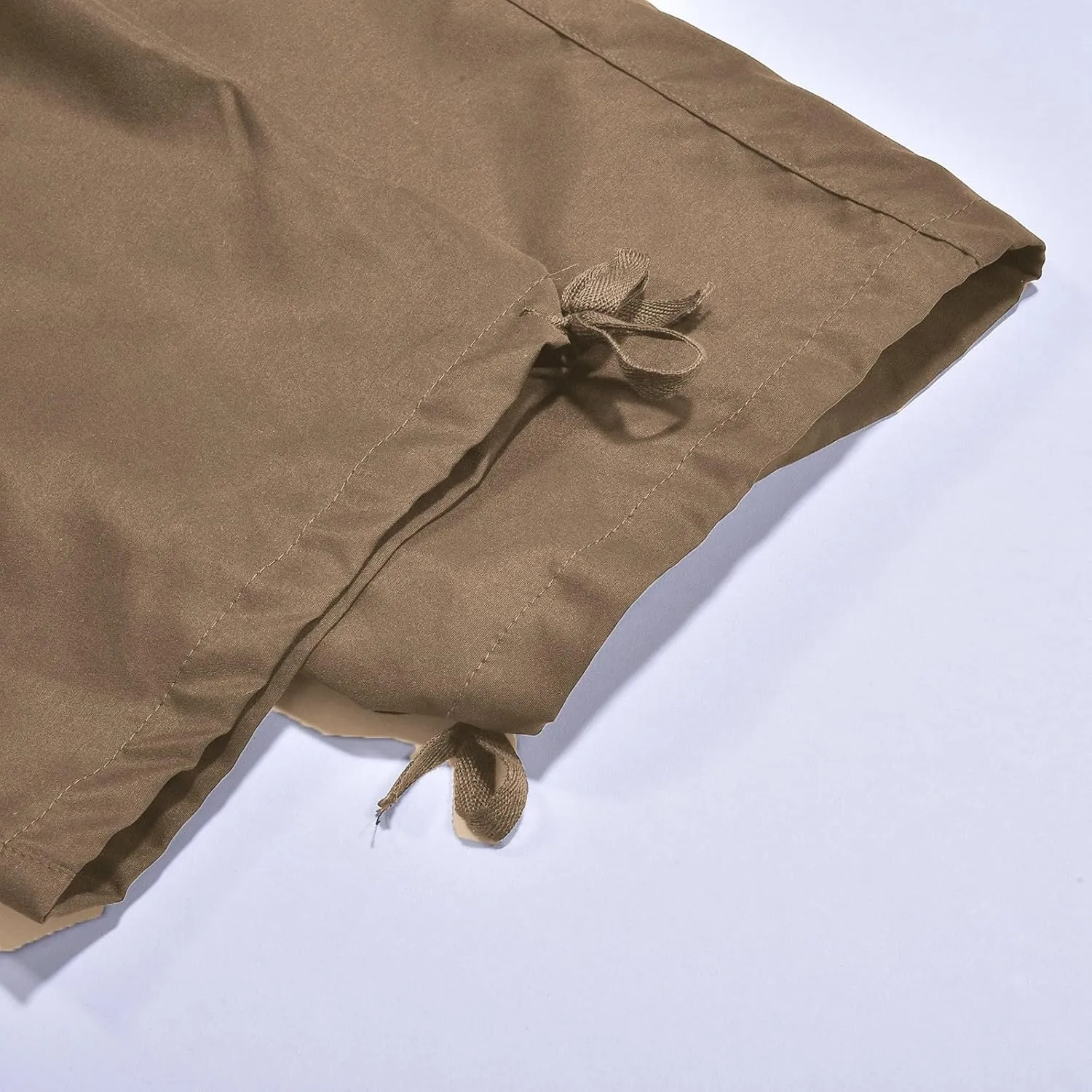 Men's Cargo Tactical Pants Hat Multi Woven Pocket Foot Rope Solid Pants Street Cargo Tie Cargo Pockets Casual