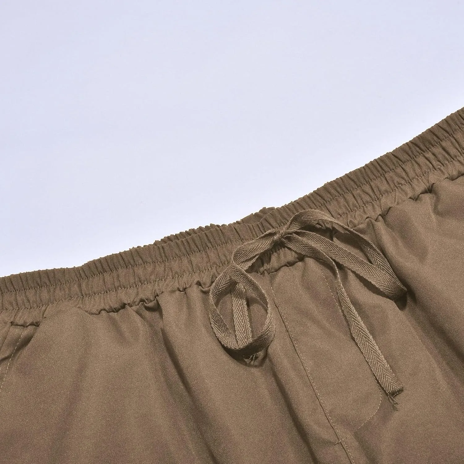 Men's Cargo Tactical Pants Hat Multi Woven Pocket Foot Rope Solid Pants Street Cargo Tie Cargo Pockets Casual
