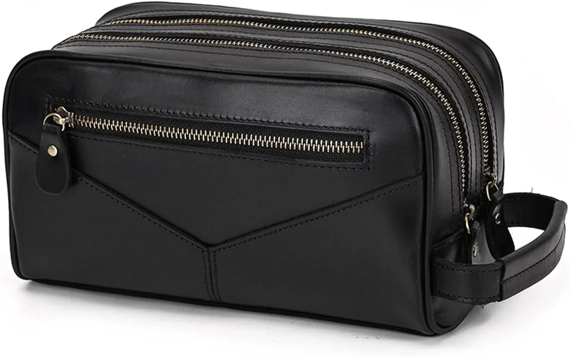 Mens Clutch Bag Handbag Genuine Leather Purse Zipper Long Wallet Business Large Hand Clutch Phone Holder