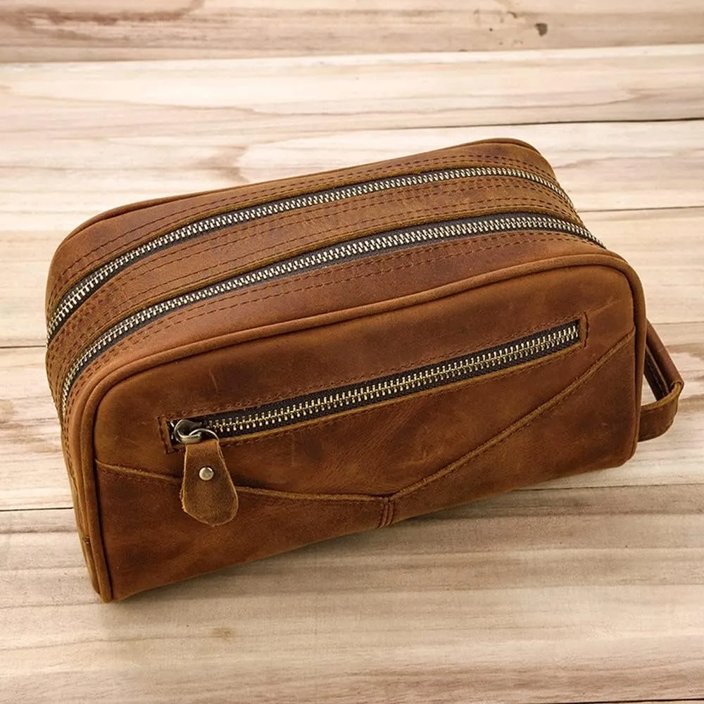 Mens Clutch Bag Handbag Genuine Leather Purse Zipper Long Wallet Business Large Hand Clutch Phone Holder