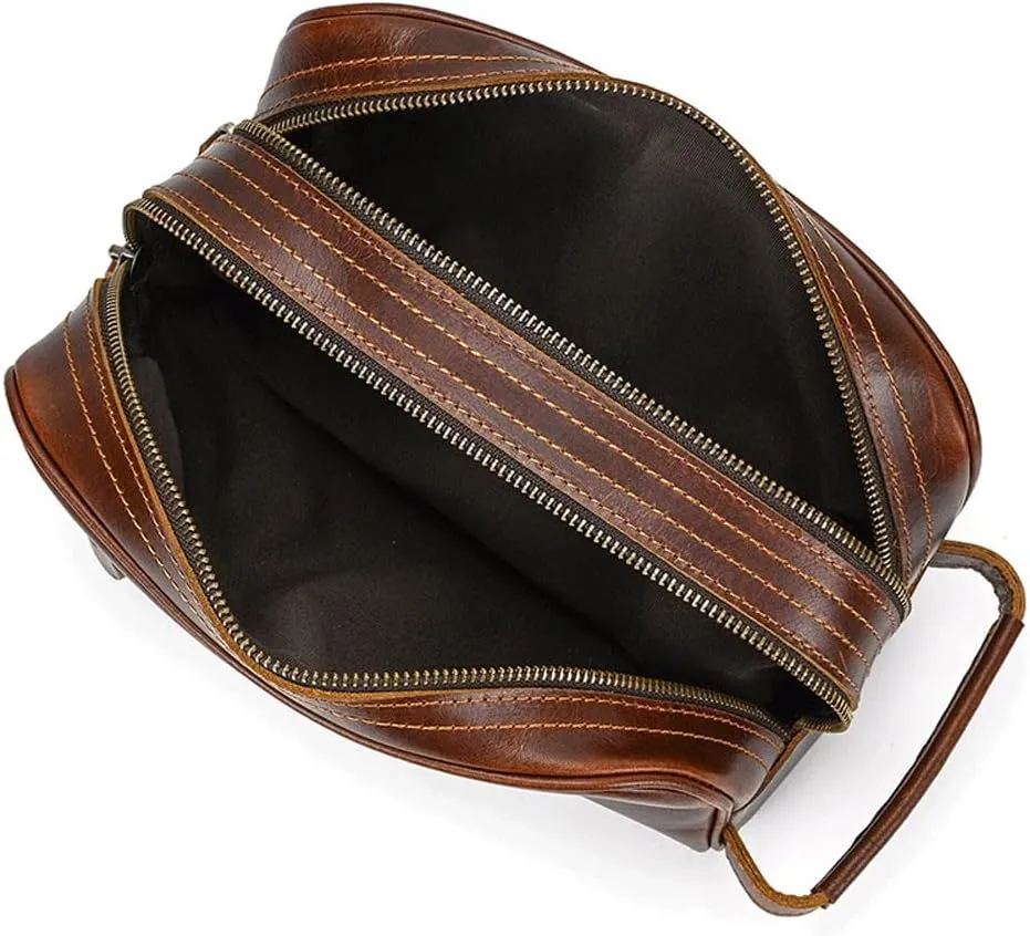 Mens Clutch Bag Handbag Genuine Leather Purse Zipper Long Wallet Business Large Hand Clutch Phone Holder