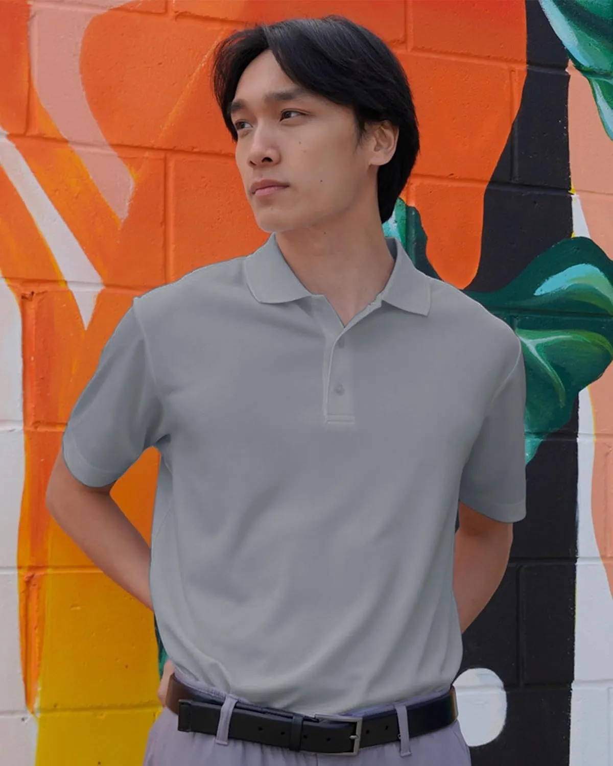 Men's Collegiate Polyester Mesh Team Icon Polo