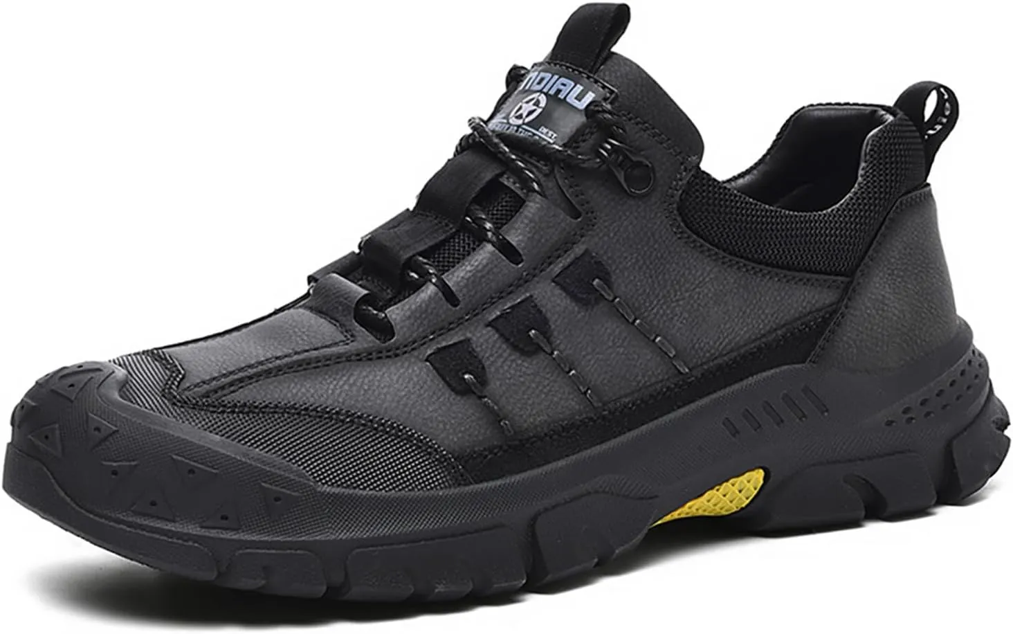 Men's Fashion Hiking Shoes Comfort Platform Anti-Collision Toe Cap Lace-Up Anti-Slip Wear-Resistant Sneakers for Trail Travel Outdoor