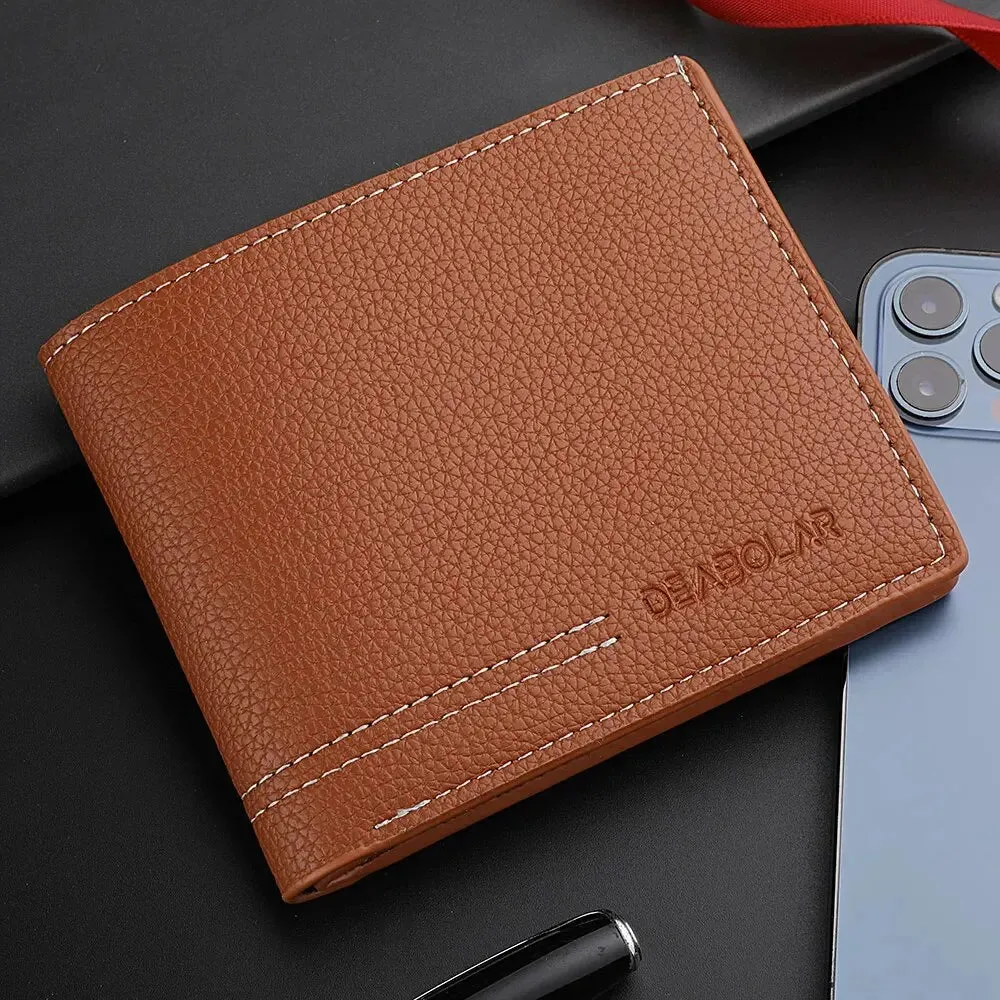 Men's Minimalist Ultra-Thin Wallet - Multi-Slot Leather Design