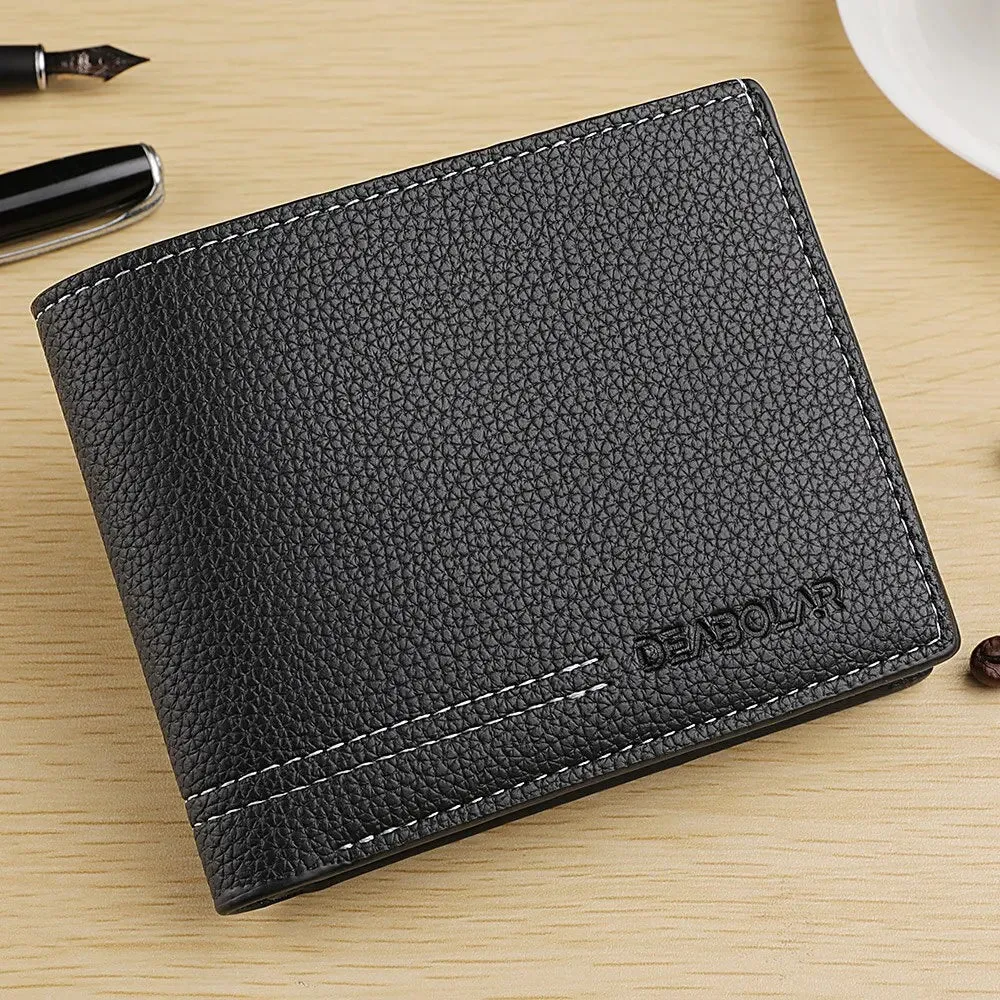 Men's Minimalist Ultra-Thin Wallet - Multi-Slot Leather Design