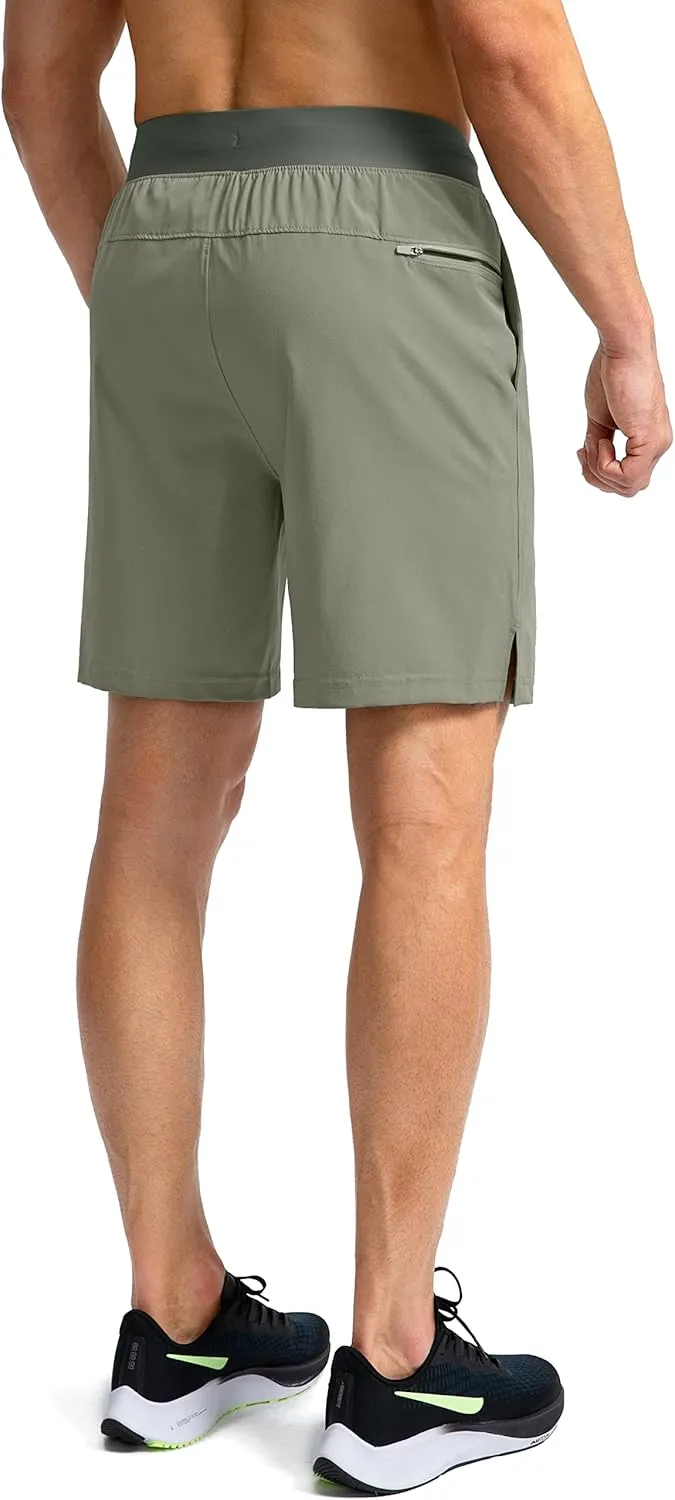 Men's Running Shorts with Zipper Pockets 7"/ 5" / 9" Lightweight Quick Dry Basketball Gym Workout Athletic Shorts for Men