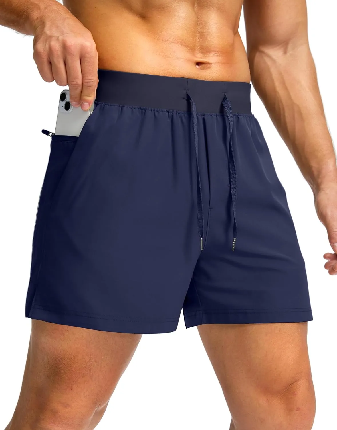 Men's Running Shorts with Zipper Pockets 7"/ 5"/ 9" Lightweight Quick Dry Basketball Gym Workout Athletic Shorts for Men