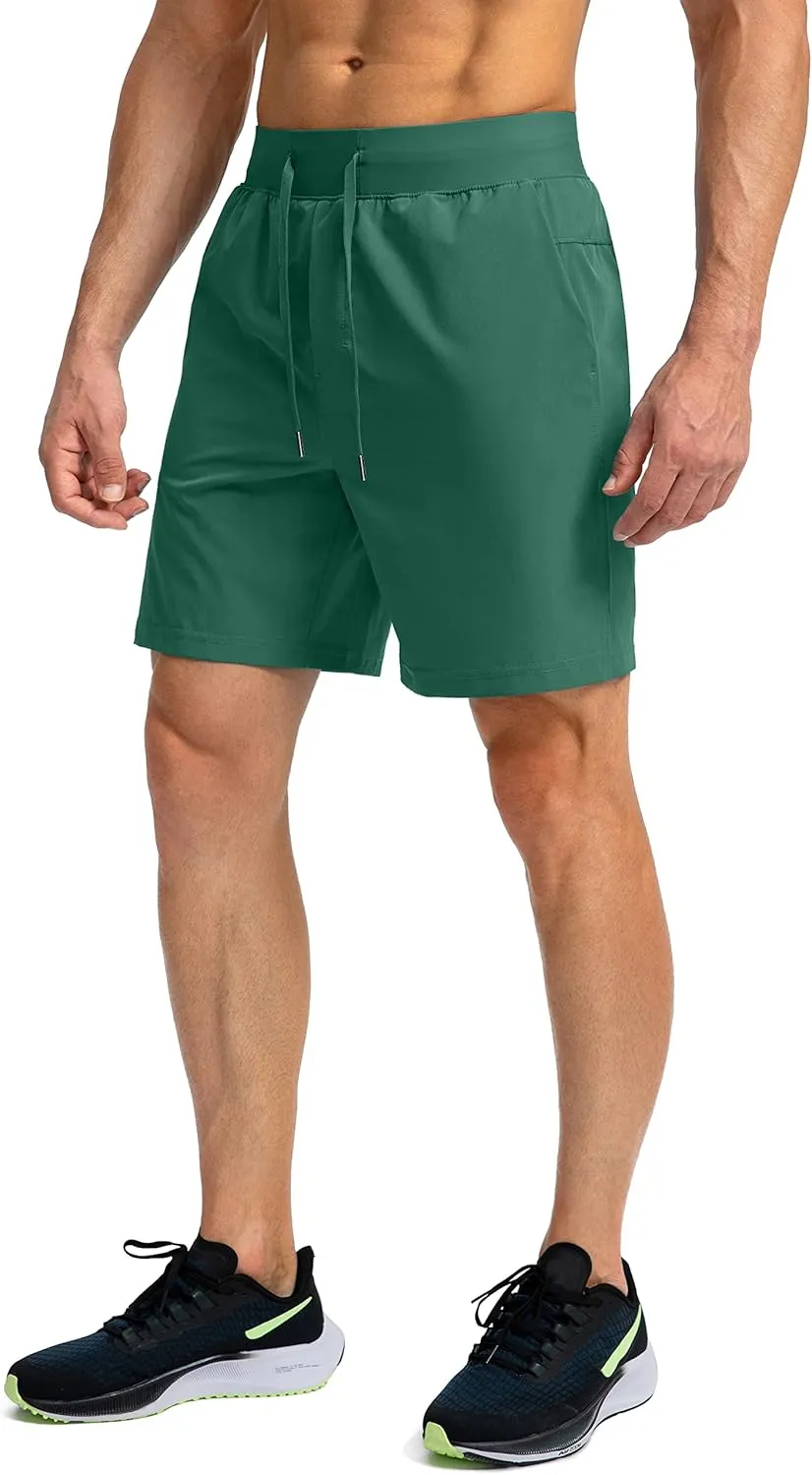 Men's Running Shorts with Zipper Pockets 7"/ 5" / 9" Lightweight Quick Dry Basketball Gym Workout Athletic Shorts for Men