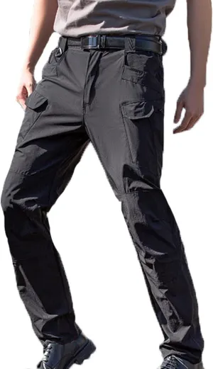 Mens Sweatpants with Pockets Classic Fit Cotton Multi Pockets Cargo Pants Loose Fit Athletic Pant Outdoor Fashion