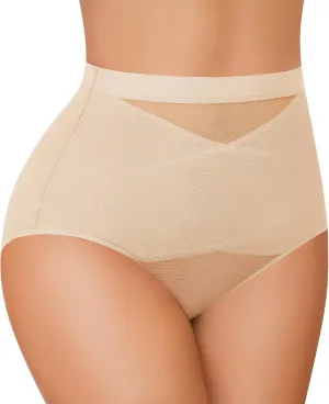 MERYOSZ Mesh Tummy Control Shapewear Panties - Seamless Underwear Shapewear for Women Faja Body Shaper Girdle