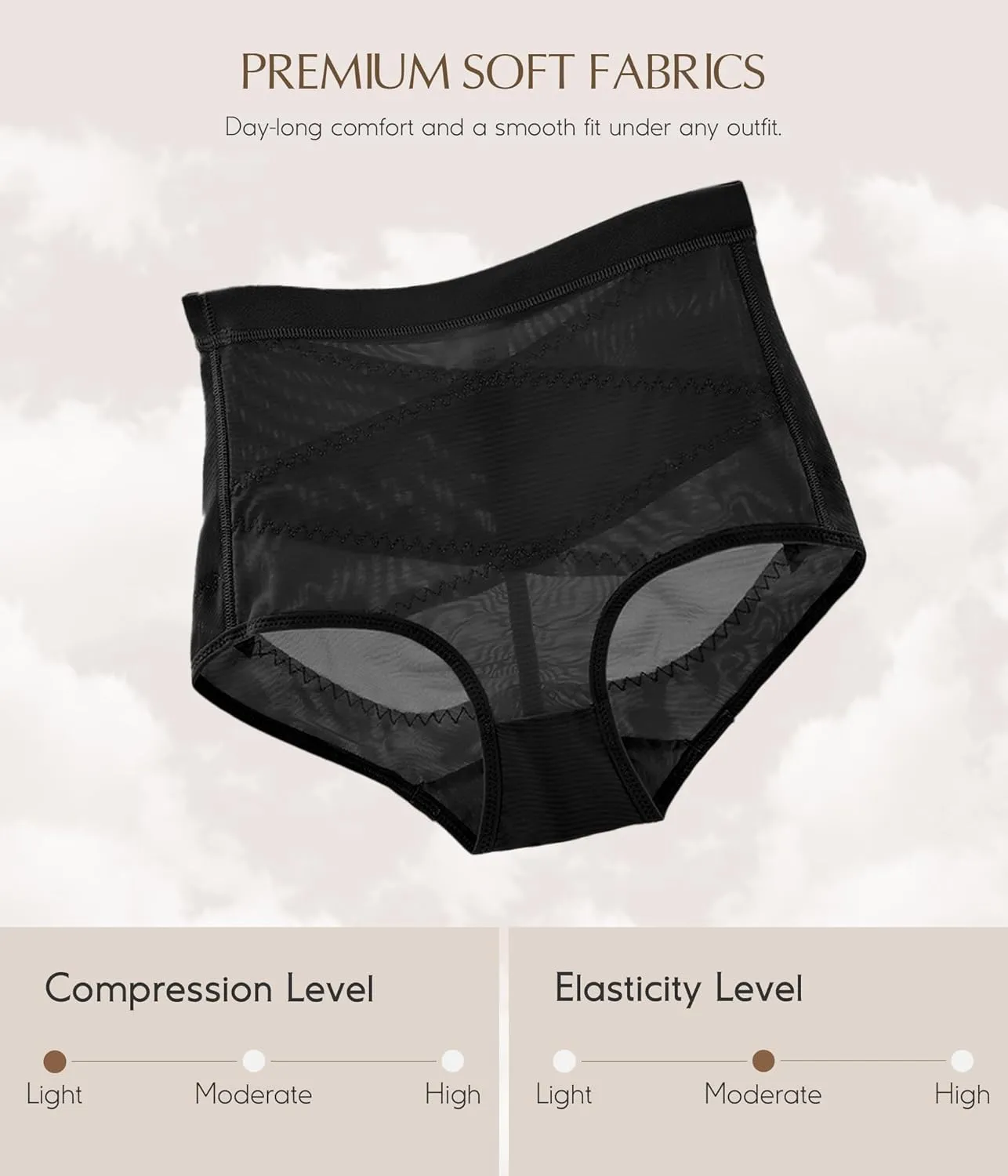 MERYOSZ Mesh Tummy Control Shapewear Panties - Seamless Underwear Shapewear for Women Faja Body Shaper Girdle