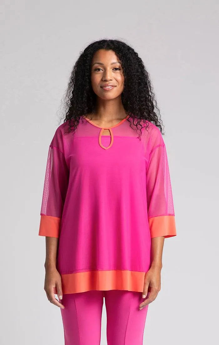 Mesh Keyhole Tunic