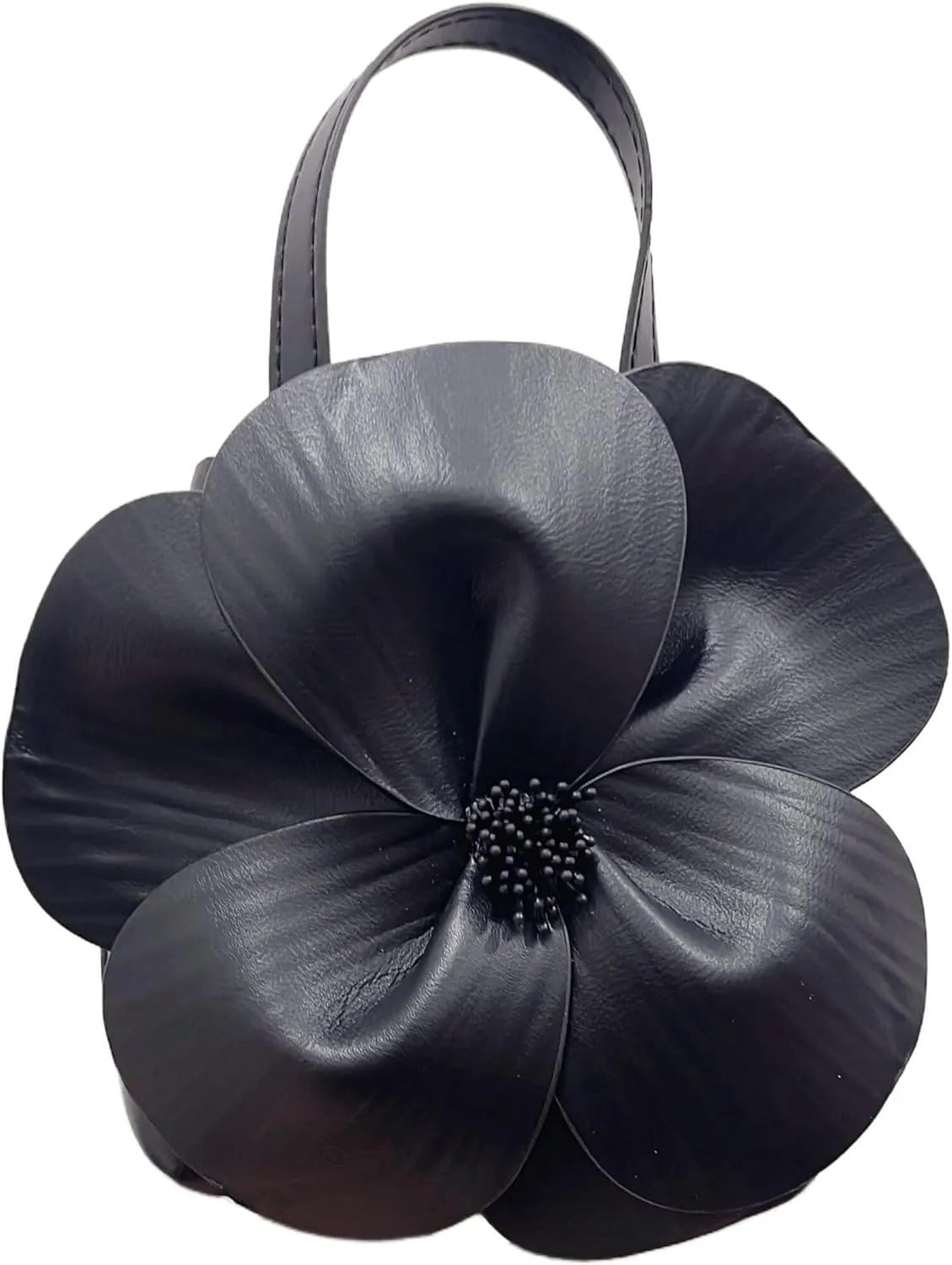 Mini Flower Evening Bag, Floral Purse Party PU Leather Mini Handbag Tote for Women
