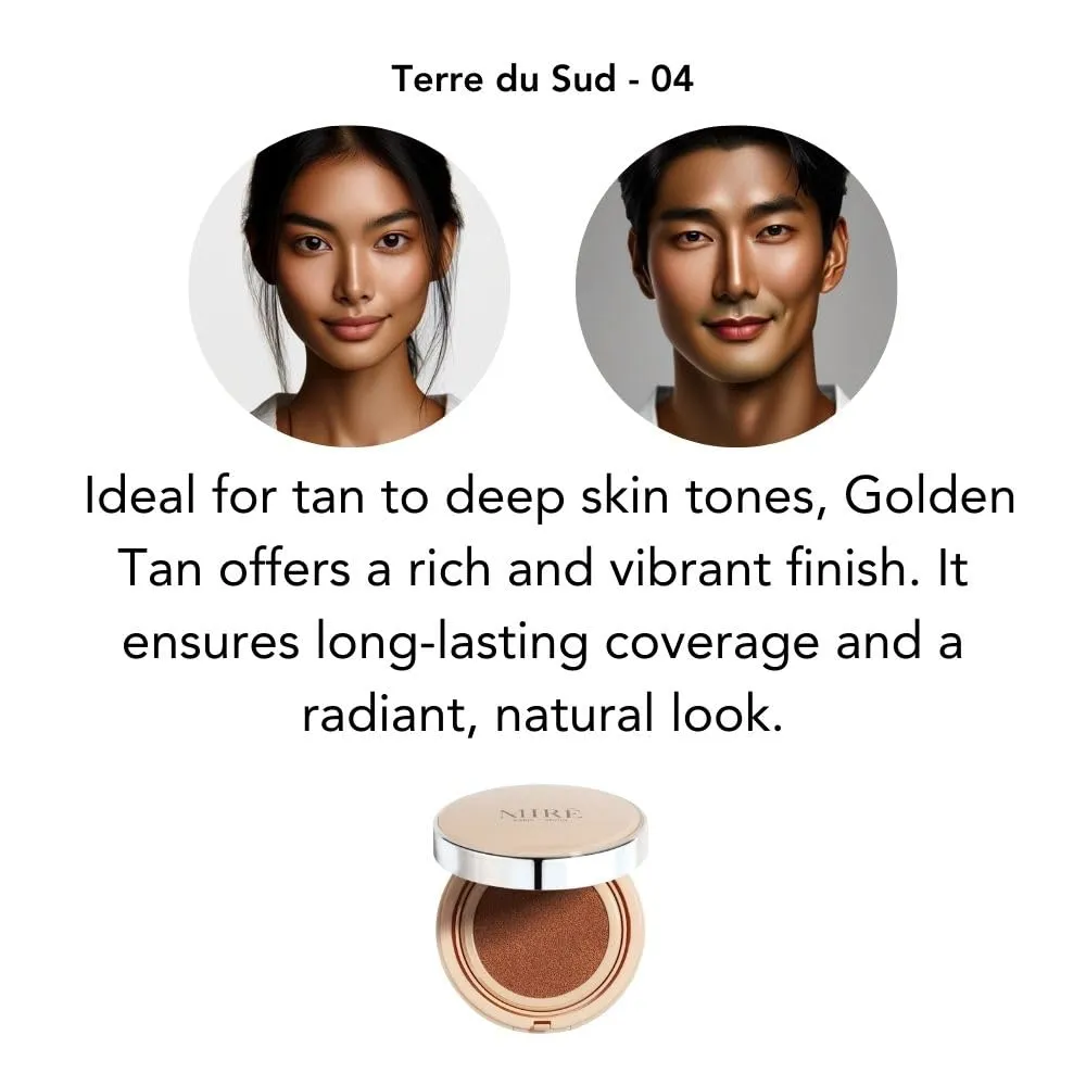 MIRECOSMETICS Velvet Finish All in 1 Cushion Foundation │Long Lasting, Full Coverage for All Skin Types (0.67oz) (02 Beige)