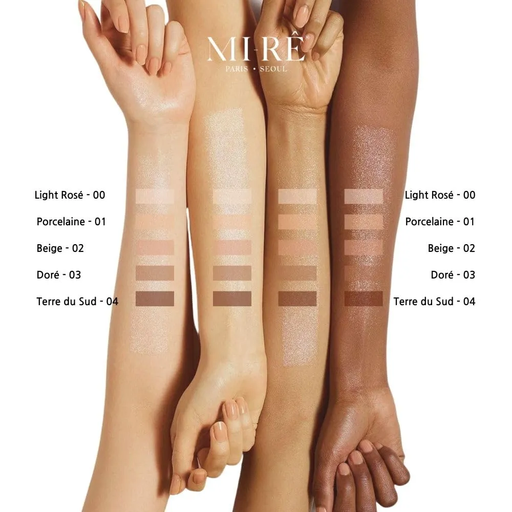 MIRECOSMETICS Velvet Finish All in 1 Cushion Foundation │Long Lasting, Full Coverage for All Skin Types (0.67oz) (02 Beige)