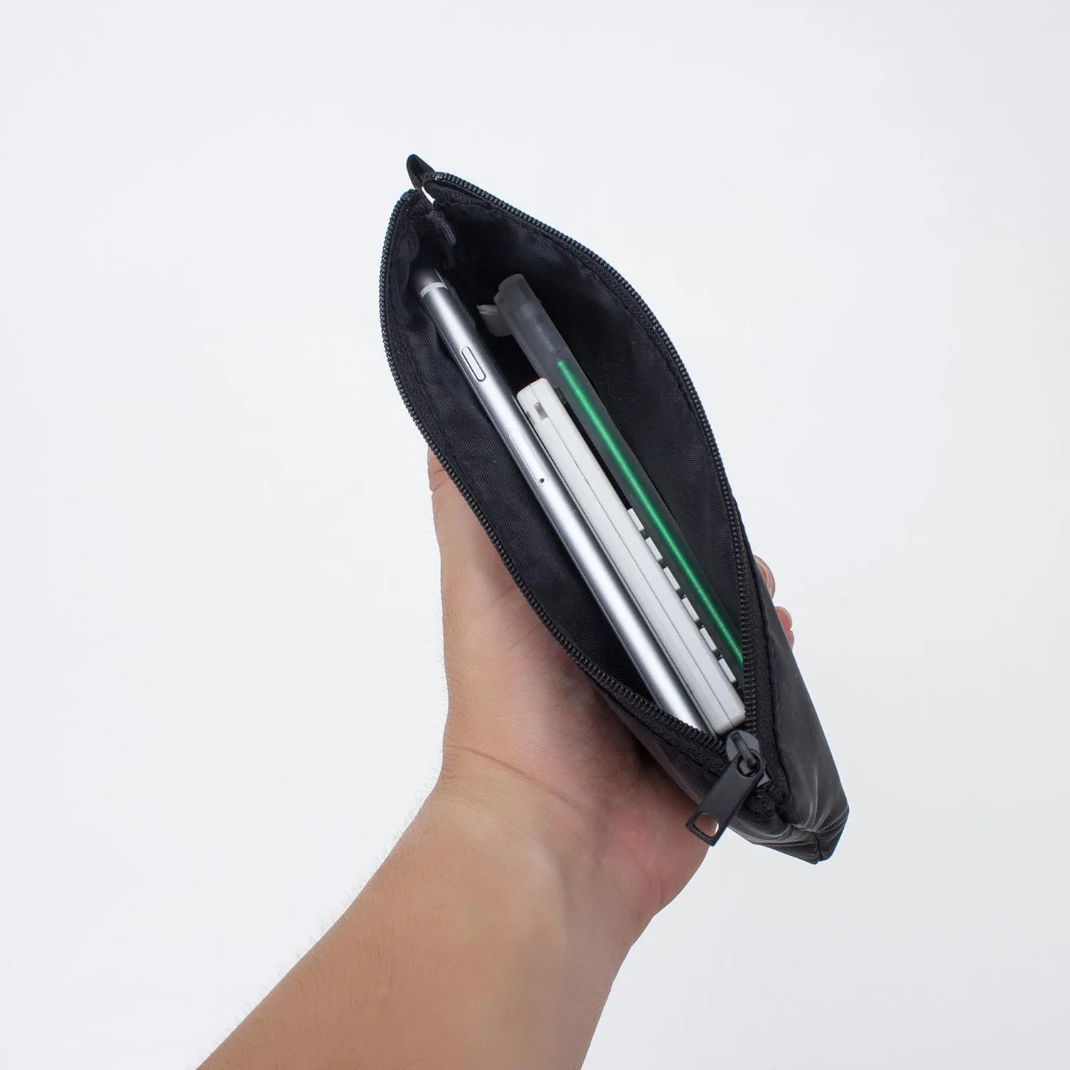 Money Bank Deposit Bag with Zipper Lightweight Money Holder and Pencil Bag Nylon Waterproof Coin Change Bag