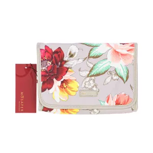 Mosafer Women's Seasonal Collection Grey Floral Hanging Toiletry 25X20X6cm