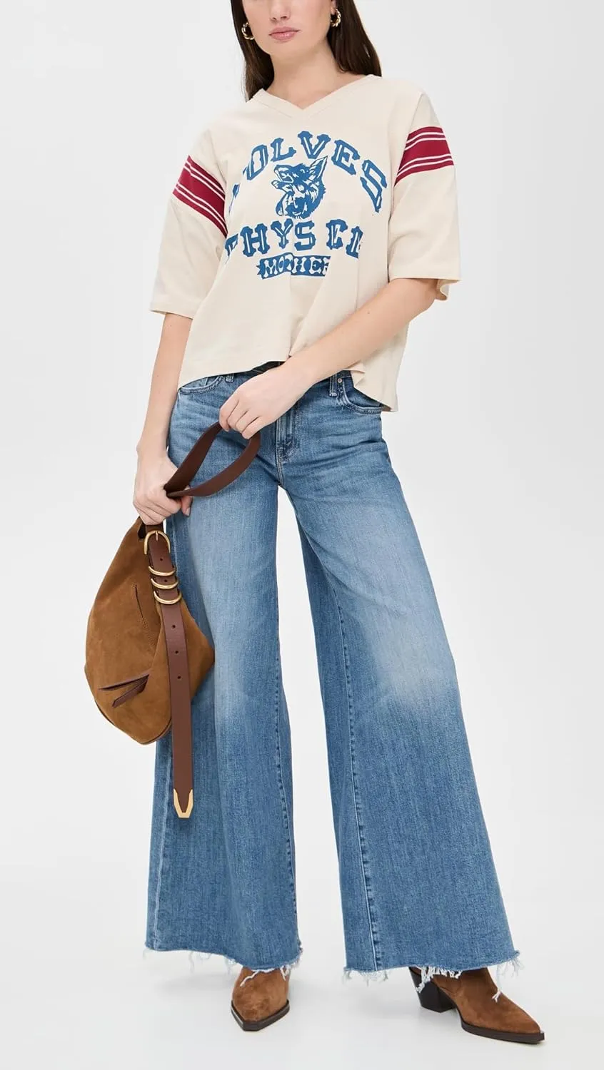 MOTHER Women's The Swisher Sneak Fray Jeans