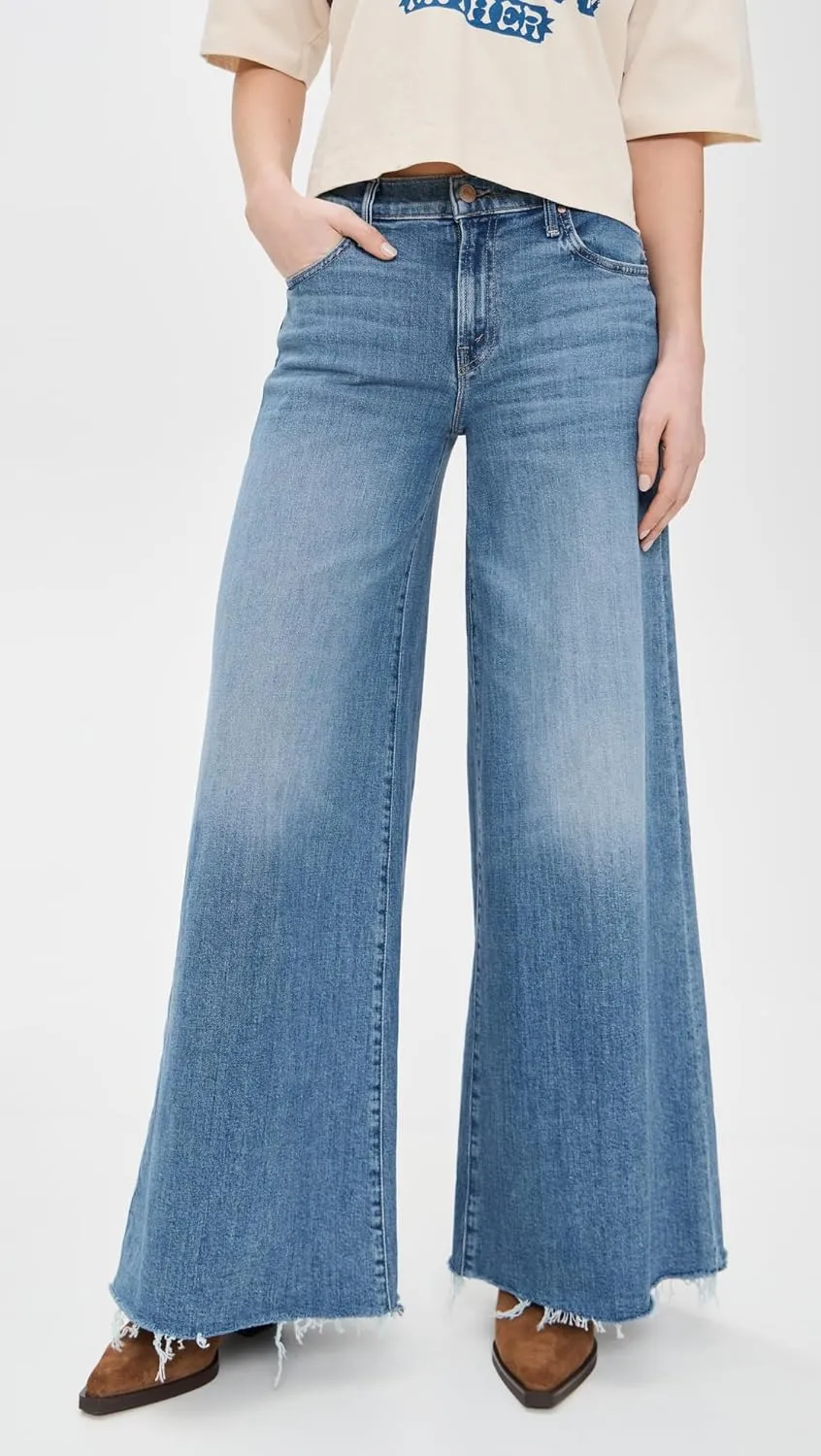 MOTHER Women's The Swisher Sneak Fray Jeans