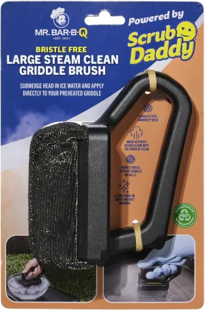Mr. Bar-B-Q Bristle Free Large Steam Clean Griddle Brush Powered by Scrub Daddy