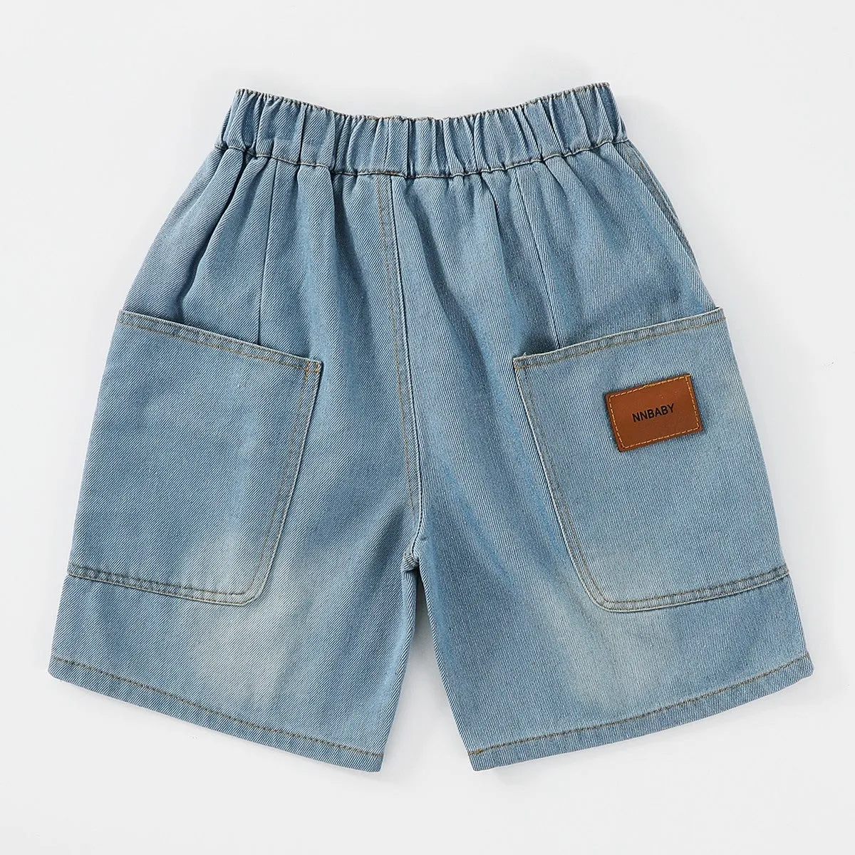 Multi-Pocket Denim Shorts