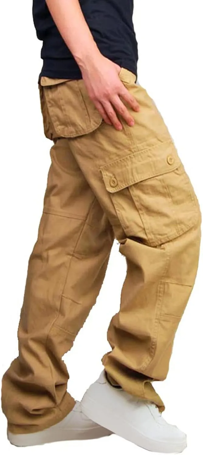 Muscularfit Camo Cargo Pants for Men 2023 Big and Tall Multi Pockets Loose Straight Sweatpants Outdoor Fashion Athletic Pants