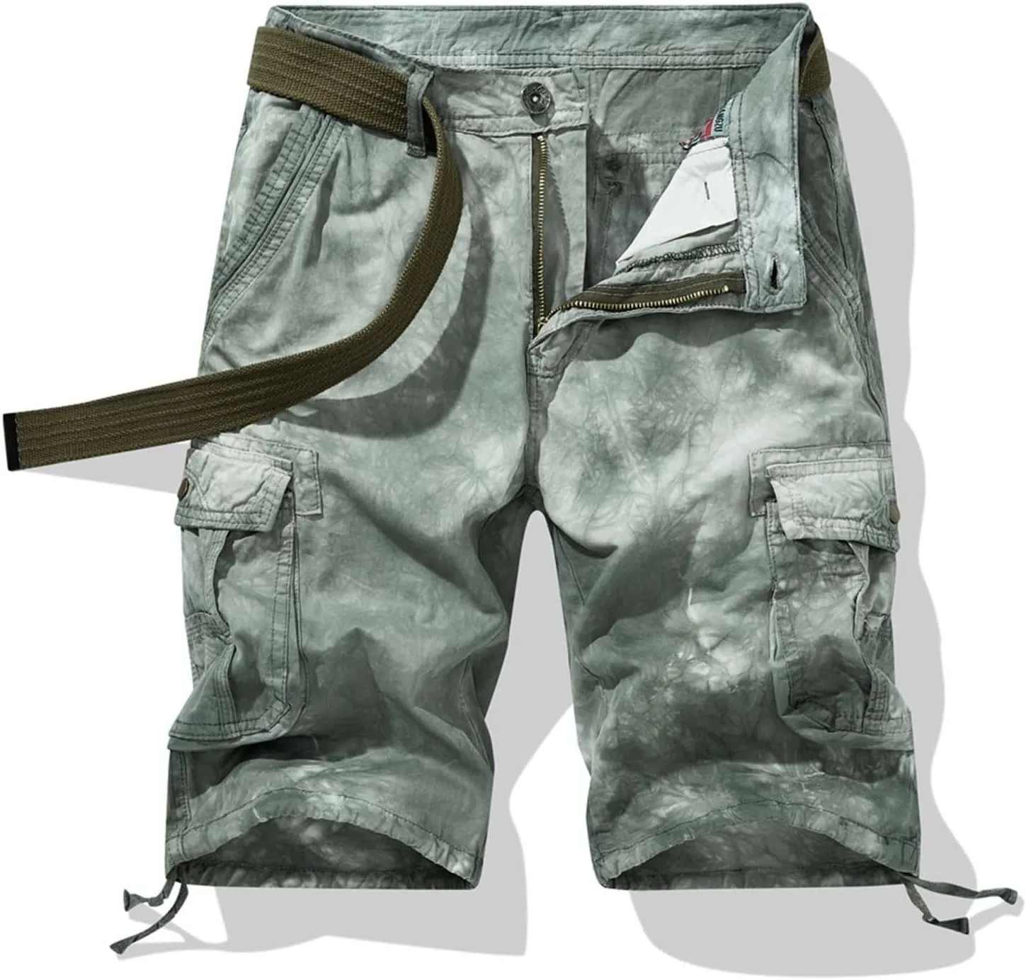 Muscularfit Graphic Shorts for Men Causal Multi Pocket Cargo Shorts Regular Fit Print Tooling Shorts Outdoor Athletic Shorts