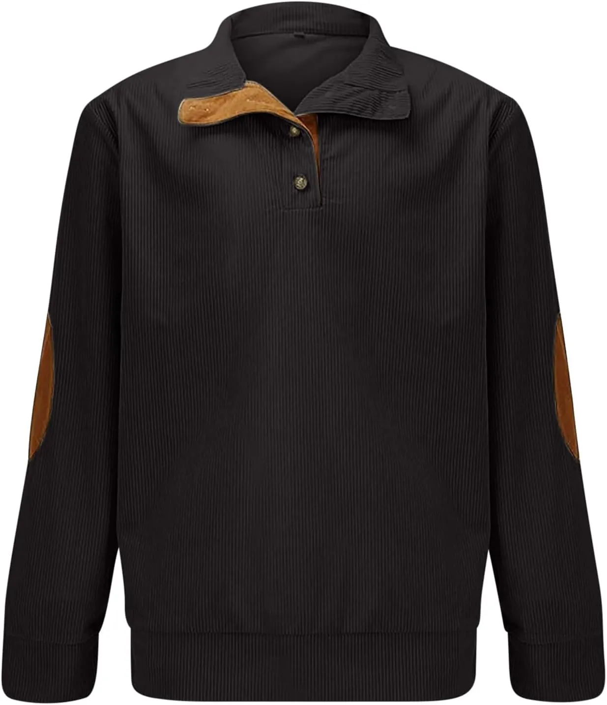 Muscularfit Long Sleeve Shirts for Men Lightweight Corduroy Button Down Sweatshirts Casual Loose Gym Athletic Pullover Blouse