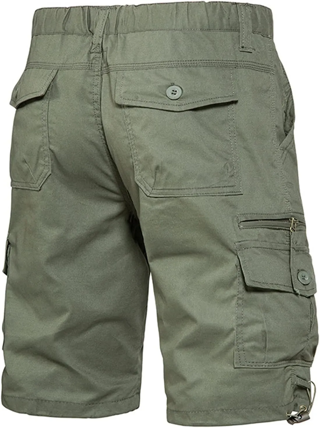 Muscularfit Mens 7 Inch Shorts Multi Pocket Camouflage Cargo Shorts Casual Elastic Waist Tooling Shorts Outdoor Athletic Pant