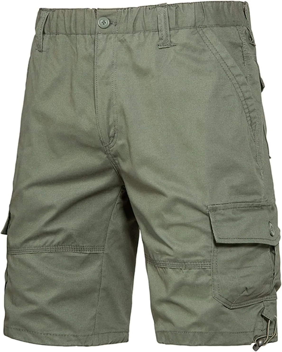 Muscularfit Mens 7 Inch Shorts Multi Pocket Camouflage Cargo Shorts Casual Elastic Waist Tooling Shorts Outdoor Athletic Pant