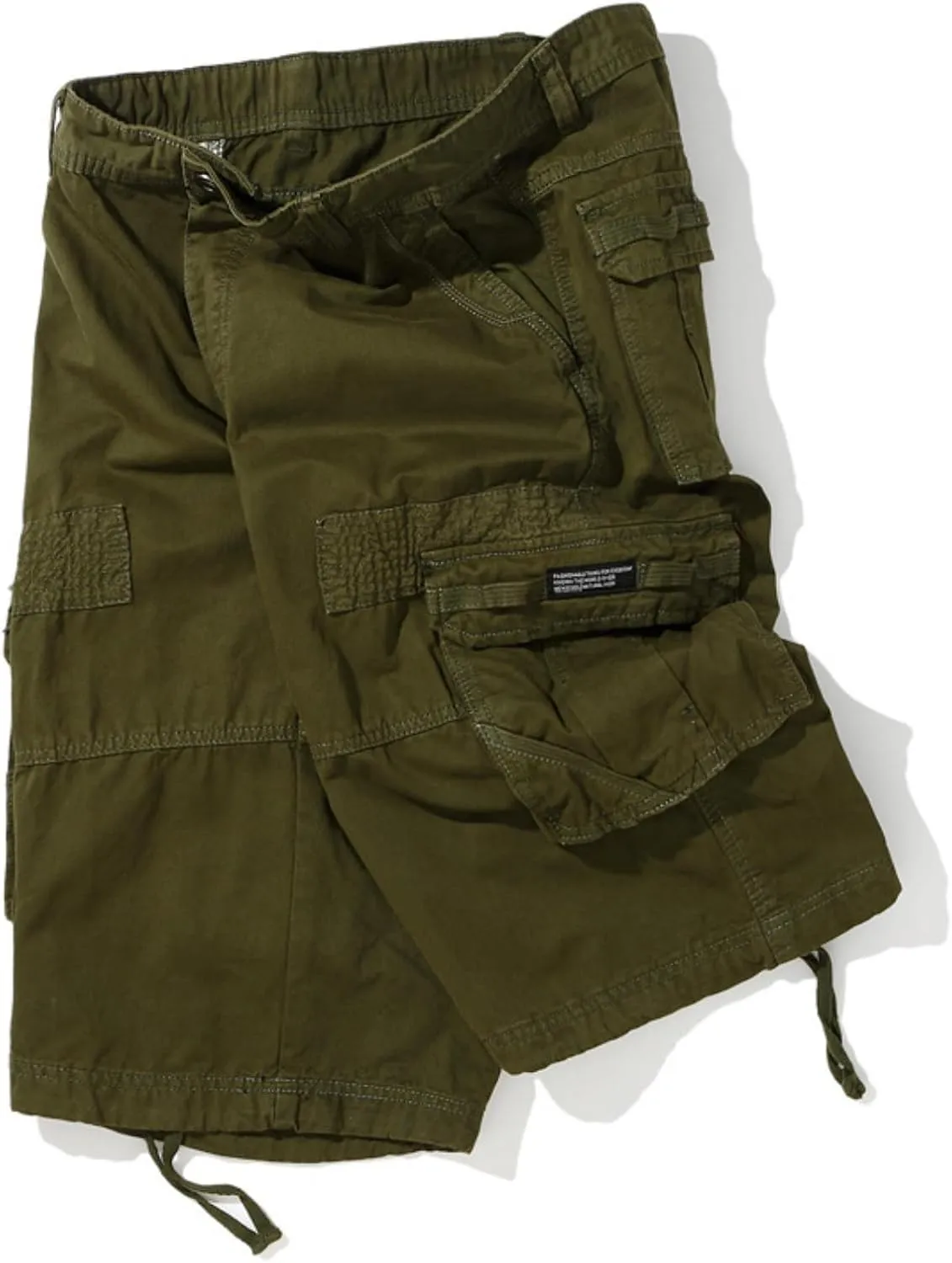Muscularfit Mens Cargo Shorts Lightweight Multi Pockets Buckle Zipper Tooling Shorts Big and Tall Athletic Gym Workout Shorts