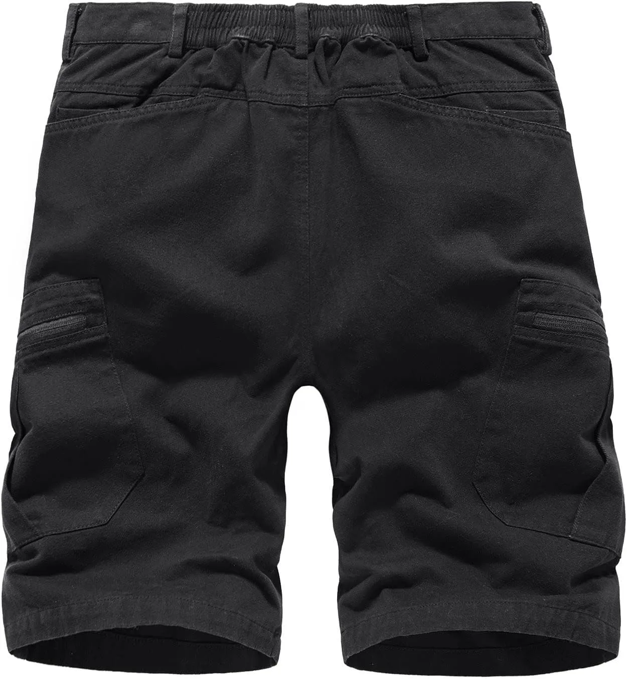 Muscularfit Tooling Shorts Men 2023 Summer Solid Buckle Zipper Multi Pockets Cargo Short 6" Inseam Casual Work Utility Shorts