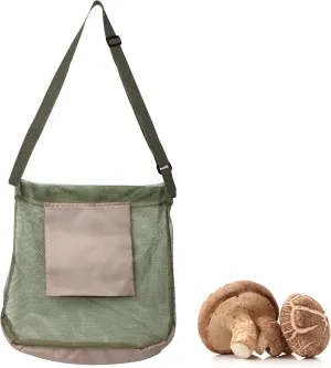 Mushroom Foraging Bag, Practical Mushroom Picking Bag Cute Mushroom Foraging Supplies Mushroom Collecting Tool for Outdoors Mushroom Foraging Lovers (Green)